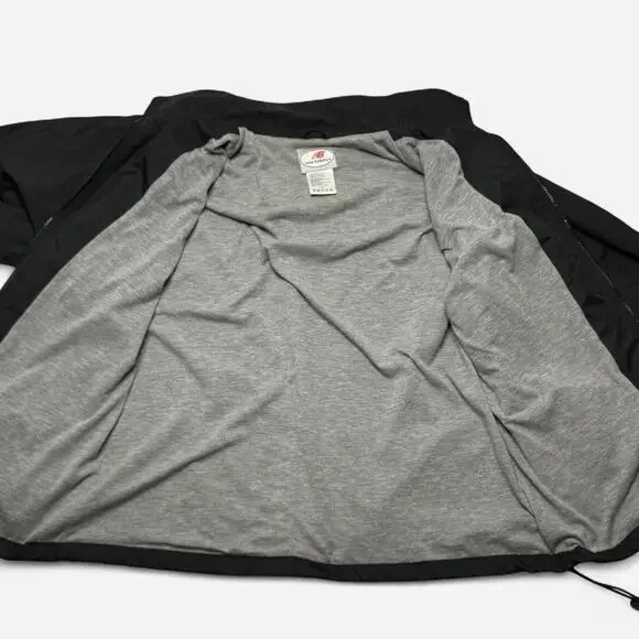 Vintage Y2K New Balance Black Full Zip Lightweight Windbreaker Jacket Men’s L - Picture 3 of 7